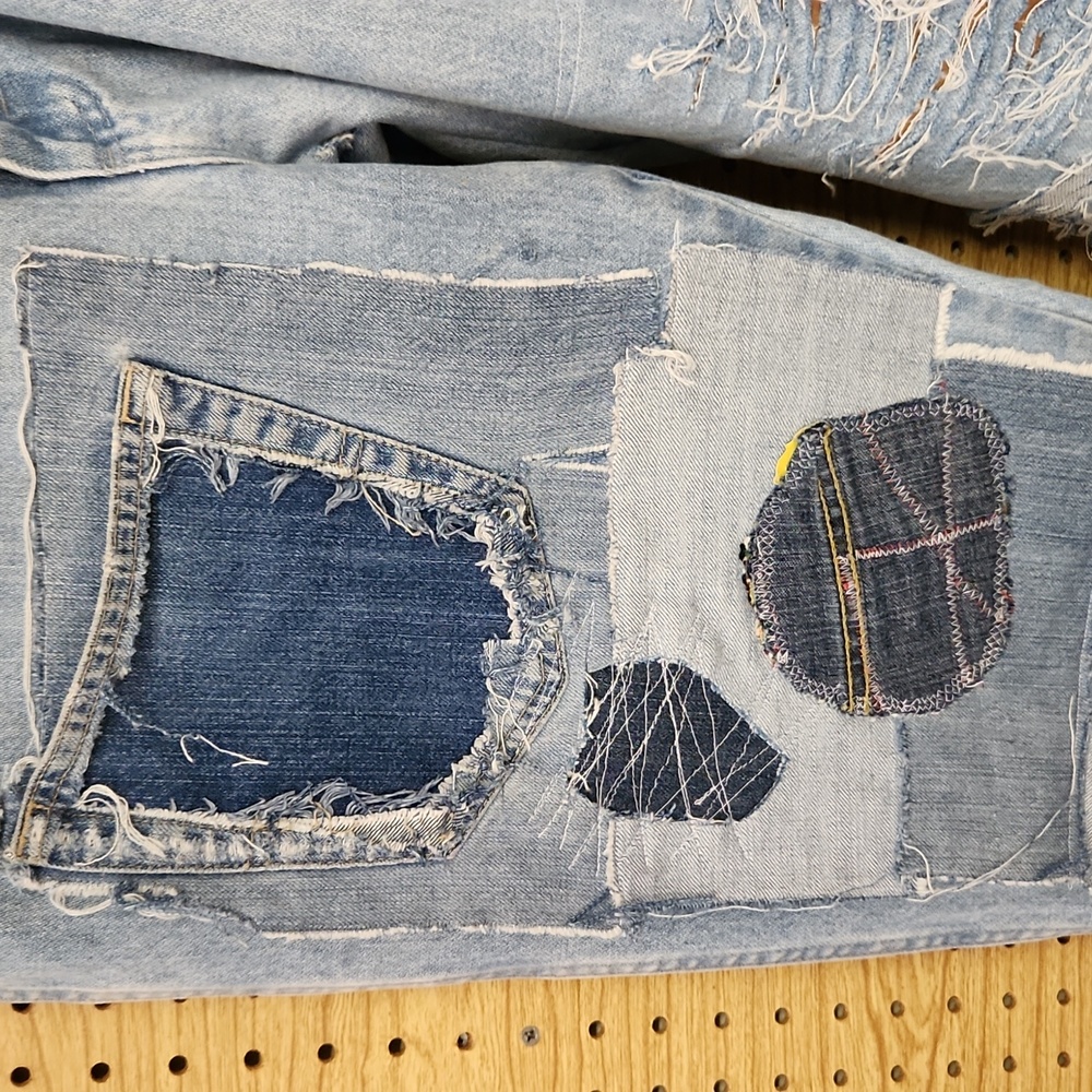 Custom Made Wrangler Patchwork Stitched Mickey Mo… - image 4